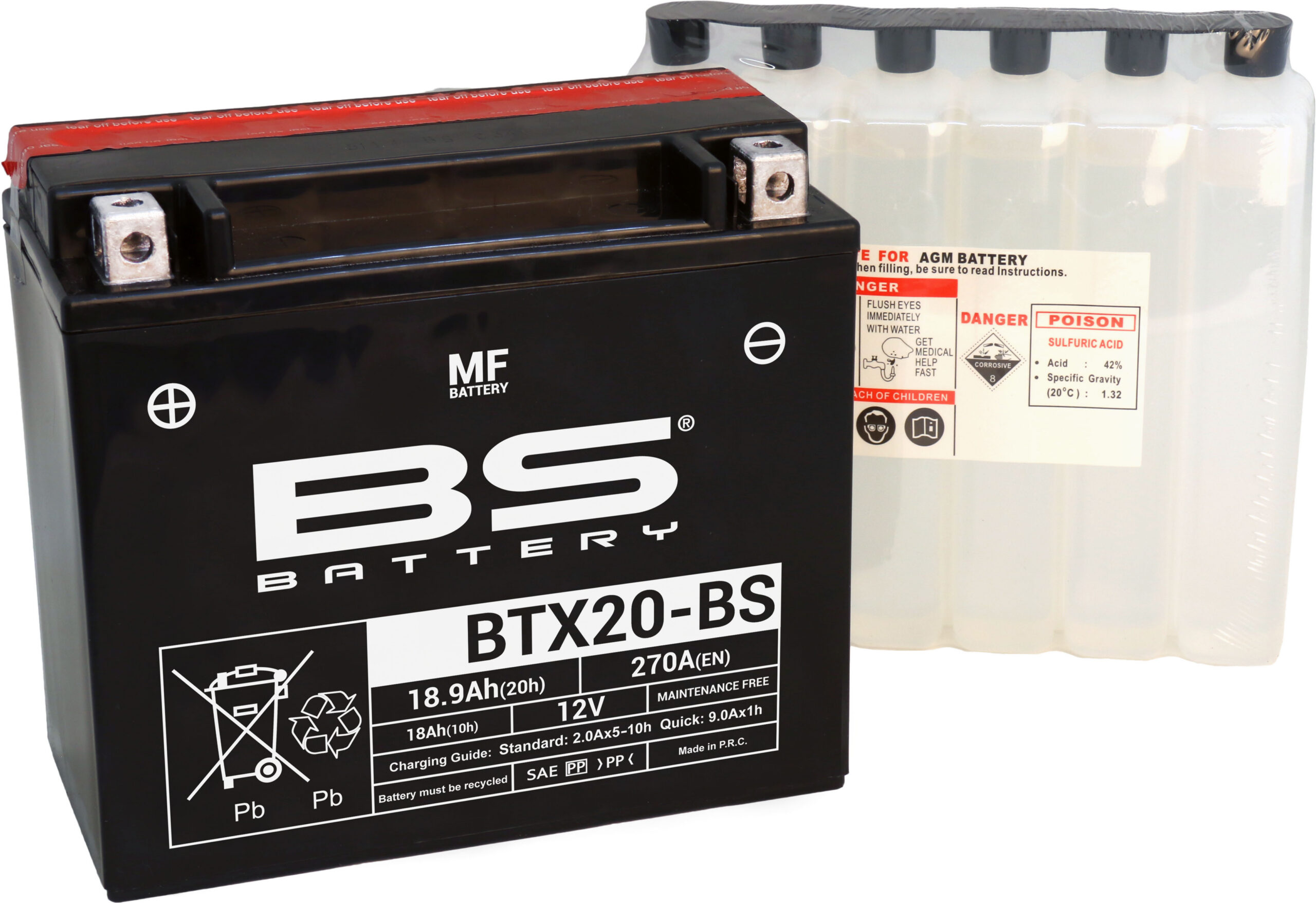 BS Battery BTX20-BS MF (cp) Maintenance Free