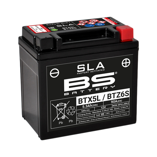 BS Battery BTX5L/BTZ6S (FA) SLA - Sealed & Activated
