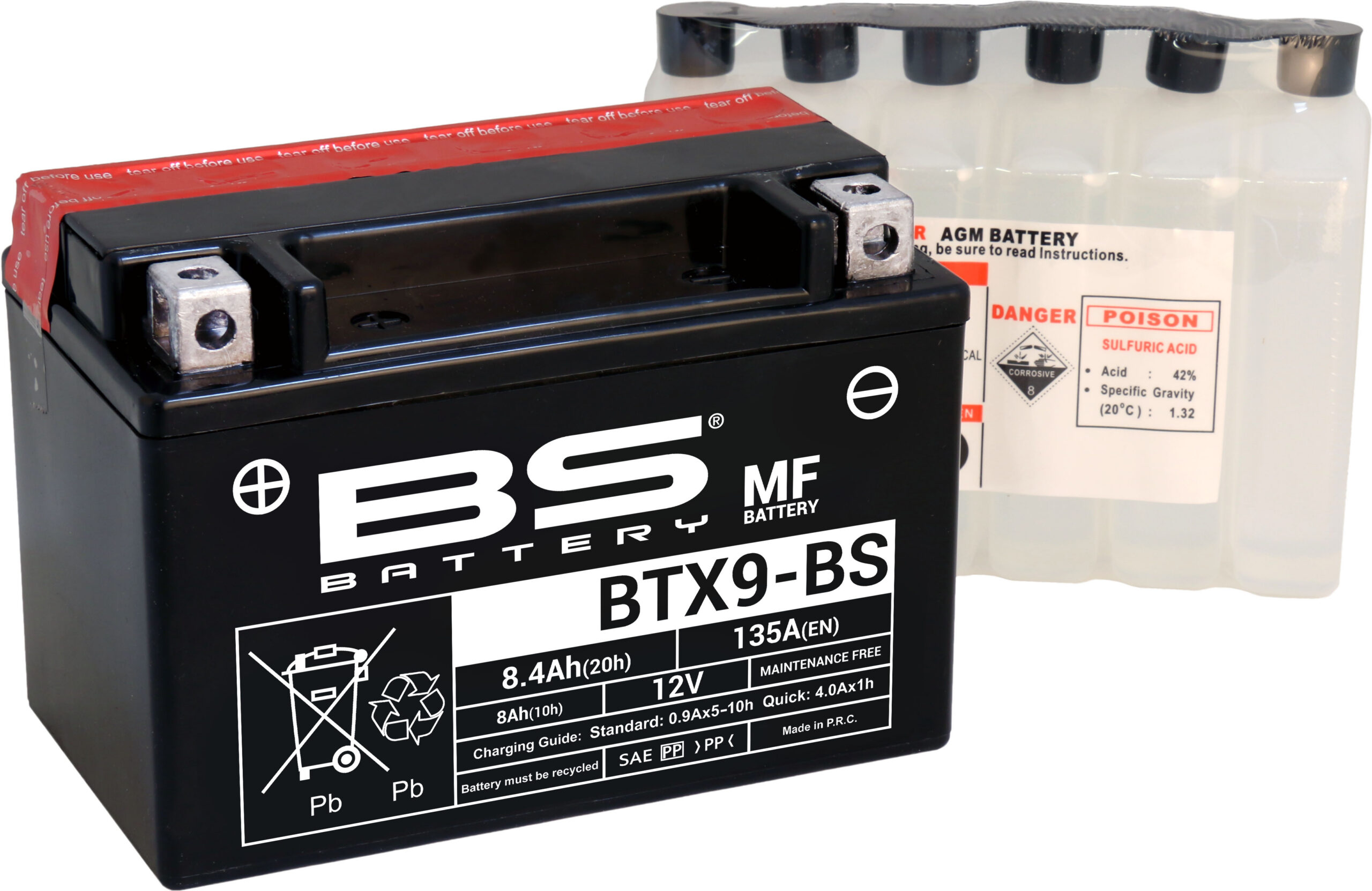 BS Battery BTX9-BS MF (cp) Maintenance Free