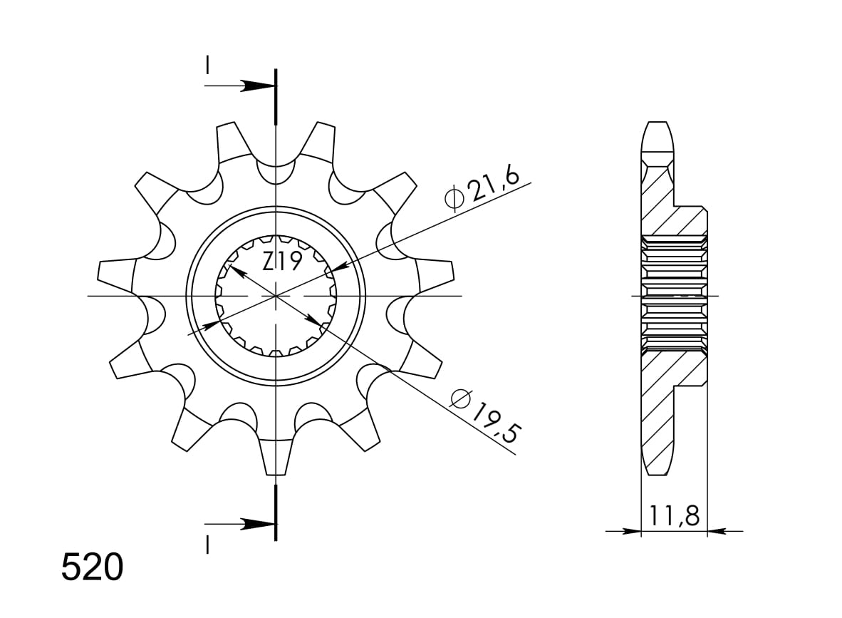 Supersprox / JT Front sprocket 3222.11