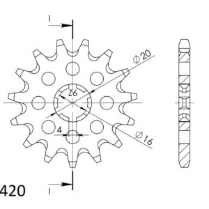 Supersprox Front sprocket 546,12