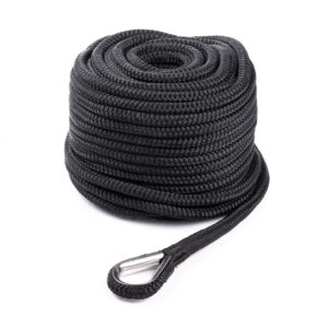 Qvarken Anchor Rope Dockline with thimble 12mm 35m black