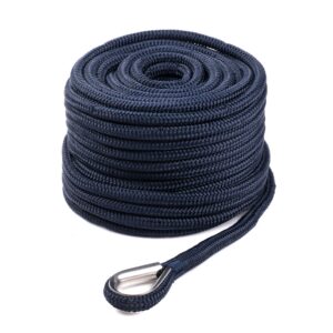 Qvarken Anchor Rope Dockline with thimble 12mm 35m navy