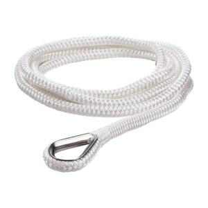 Qvarken Mooring Rope Dockline with thimble 12mm 3m white