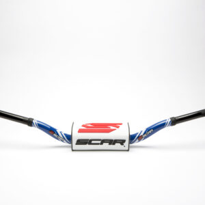 Scar Handlebar O² COLOR Ø28,6 (1 1/8”) - 65/85 High Mini RC - BLUE Bar - WHITE B
