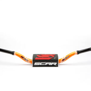 Scar Handlebar O² COLOR Ø28,6 (1 1/8”) - Villopoto/Stewart - ORANGE Bar - BLACK