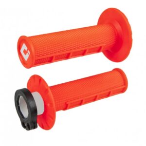 ODI Half-Waffle MX Lock-On Grip Set FLO-Orange