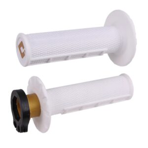 ODI Half-Waffle MX Lock-On Grip Set White (Pro Soft)