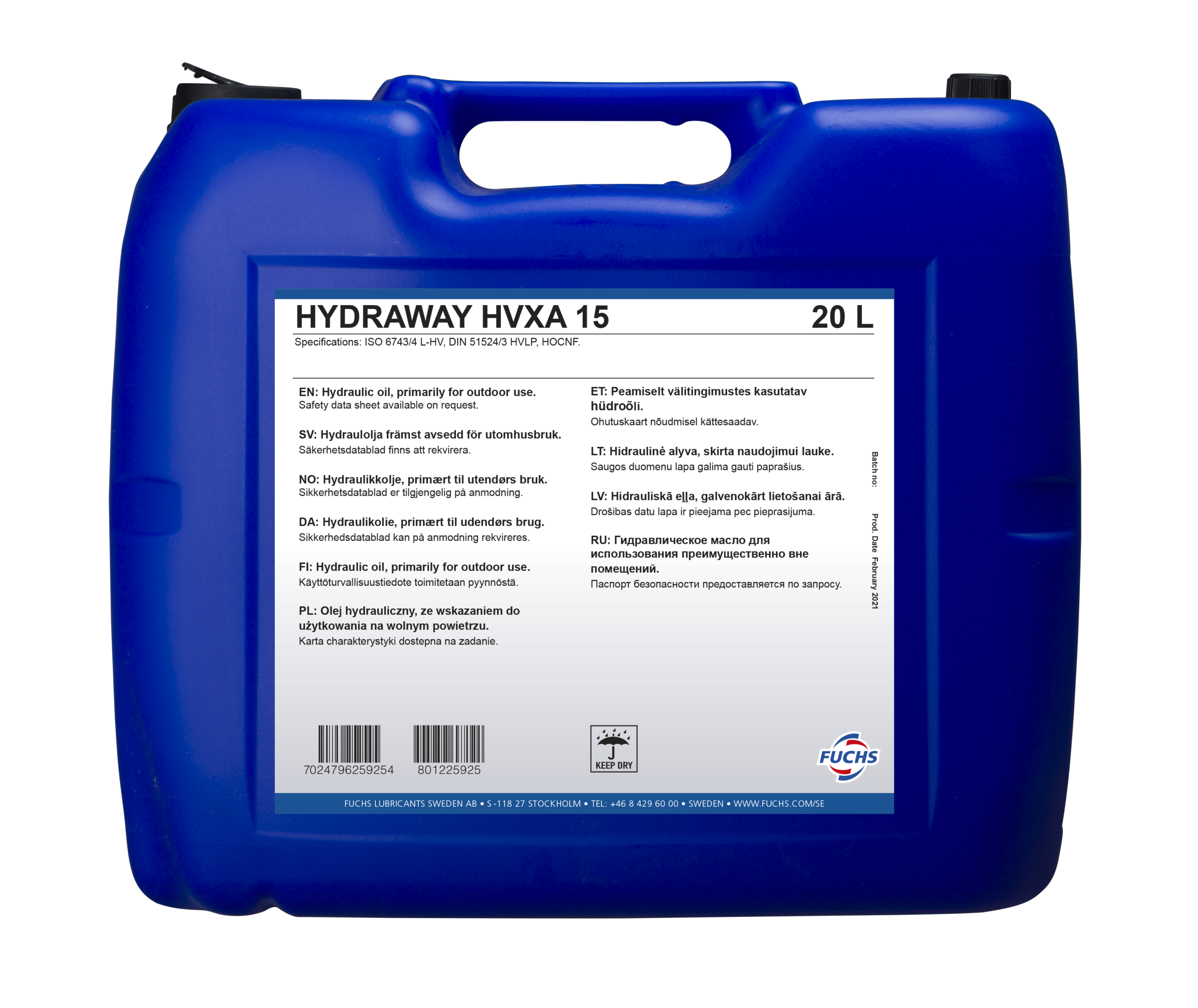 Fuchs Renolin ZAF HVXA 15 20L