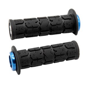 ODI (Single-Clamp) GRIPS ROGUE ATV/PWC - V2.1 L/O 125mm ¾ Flg Black w/Blue Clamp