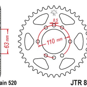 JT Rear Sprocket JTR890.45