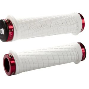 ODI LOCK-ON Grips Troy Lee Designs Signature Series White W/Red