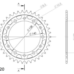 Supersprox / JT Rear sprocket 1220/846-2.38