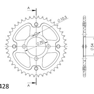 Supersprox Stealth Rear sprocket Gold