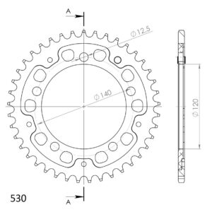 Supersprox Stealth Rear sprocket Red