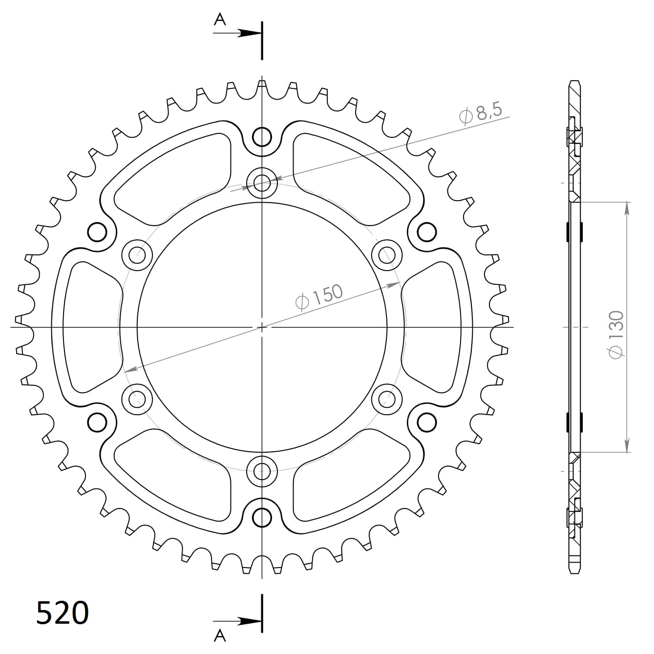 Supersprox Stealth Rear sprocket Red