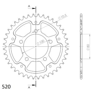 Supersprox Stealth Rear sprocket Gold
