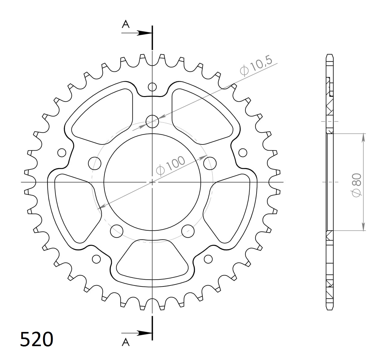 Supersprox Stealth Rear sprocket Gold