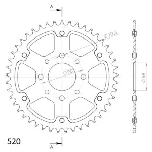 Supersprox Stealth Rear sprocket Gold