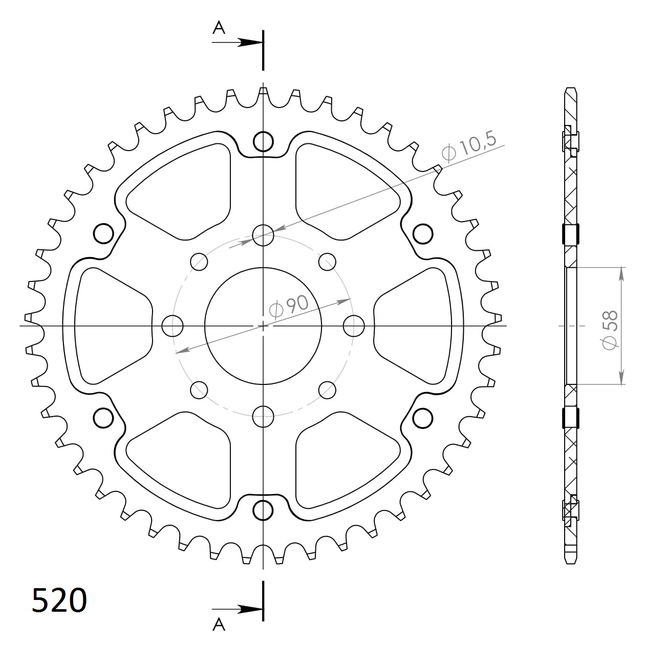 Supersprox Stealth Rear sprocket Gold