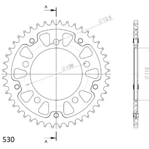 Supersprox Stealth Rear sprocket Red