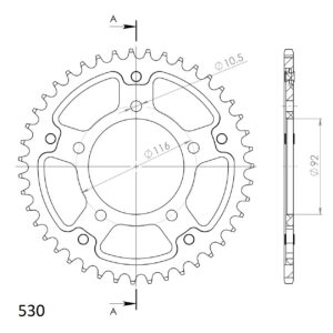 Supersprox Stealth Rear sprocket Green