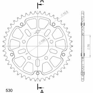 Supersprox Stealth Rear sprocket Gold