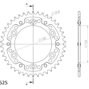 Supersprox Stealth Rear sprocket Orange