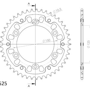 Supersprox Stealth Rear sprocket Orange