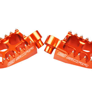 Scar Evolution Footpegs - Ktm/Husab./Husq./Sherco/Beta 05-17 Orange color