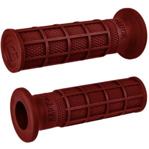 ODI Street V-Twin HART-LUCK Full-Waffle Grip Dark Red