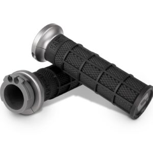 ODI Street V-TWIN Lock-On HART-LUCK Full-Waffle BLACK/Gunmetal/grey