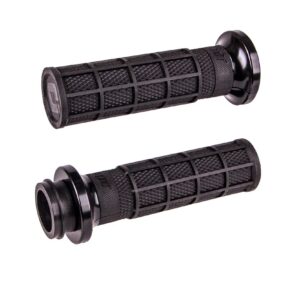 ODI Street V-TWIN Lock-On HART-LUCK Full-Waffle BLACK/Black/black