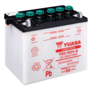 Yuasa Battery, Y60-N24-A (dc) no acid included