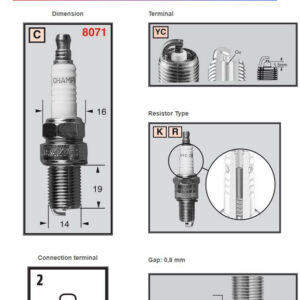 Champion Sparkplug RC14YC