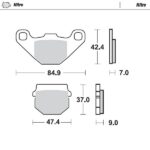 Moto-Master Brakepads Kawasaki: KX80/100 <1996, KDX125 <2003, Suzuki: RM80/85 <