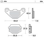Moto-Master Brakepads Kawasaki: rear KLR650 1989-2003, Husaberg all models <199