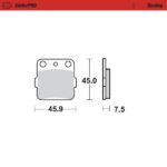 Moto-Master Brakepads Kawasaki: KX 65-80-85-100, Honda: TRX 300-400 EX,