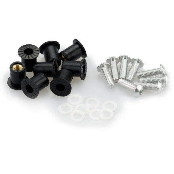 Puig Screw Kit whit silentblocks C/Silver