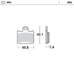 Moto-Master Brakepads KTM rear: Freeride E  12-17, SX85 12-20, Freeride 350 14-1