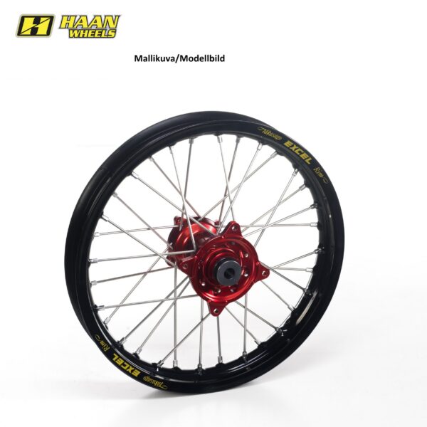 Haan wheel MC85 25-.. 16-1,85 BLACK RIM/RED HUB