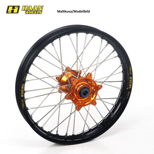 Haan wheel SX85 25-.. 16-1,85 BLACK RIM/ORANGE HUB