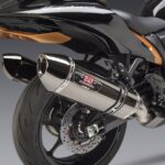 Yoshimura HAYABUSA 2022 Race R-77 Dual Stainless Slip-On Exhaust, w/ Onyx Muffle