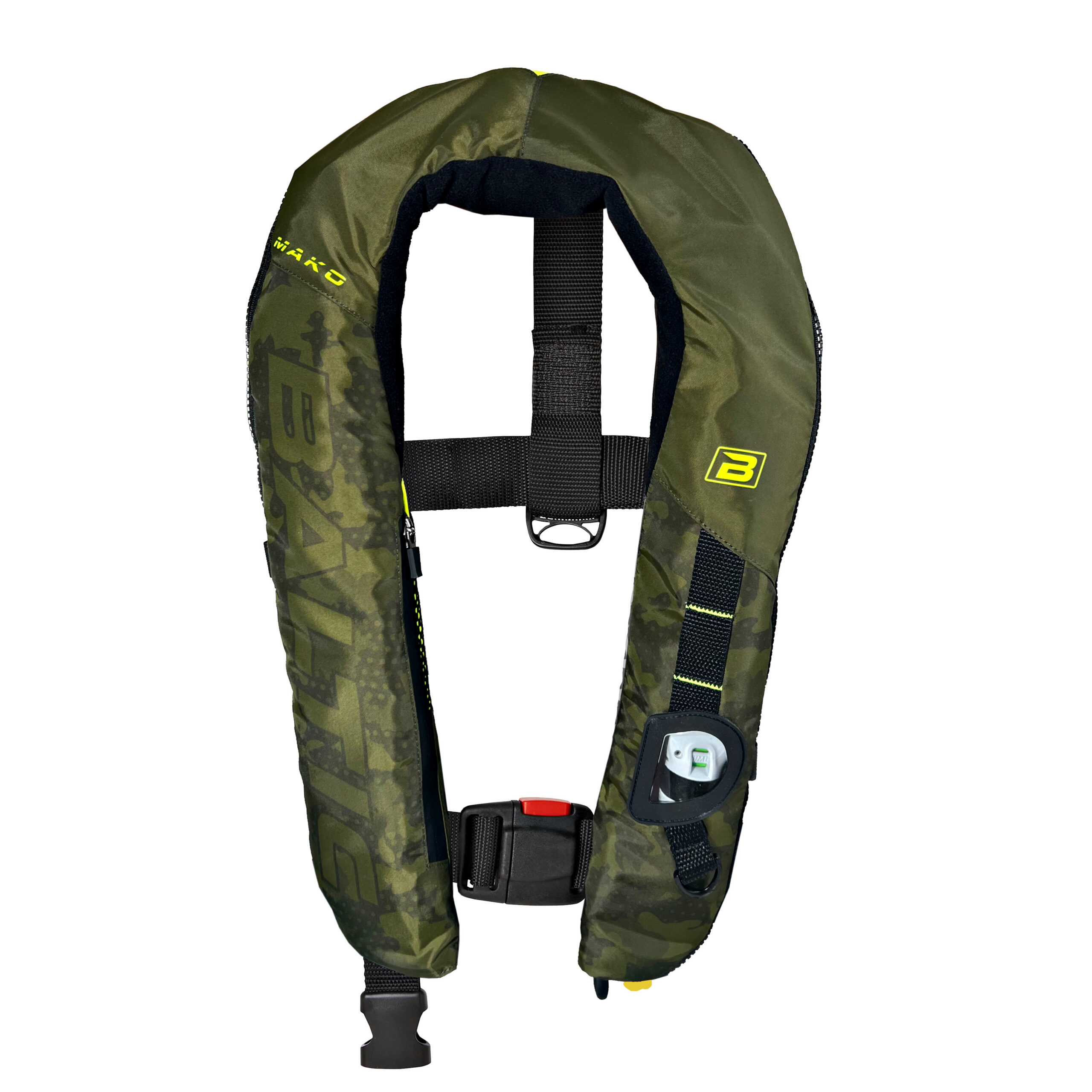 Baltic Mako manual inflatable lifejacket green 40-150kg - Image 2