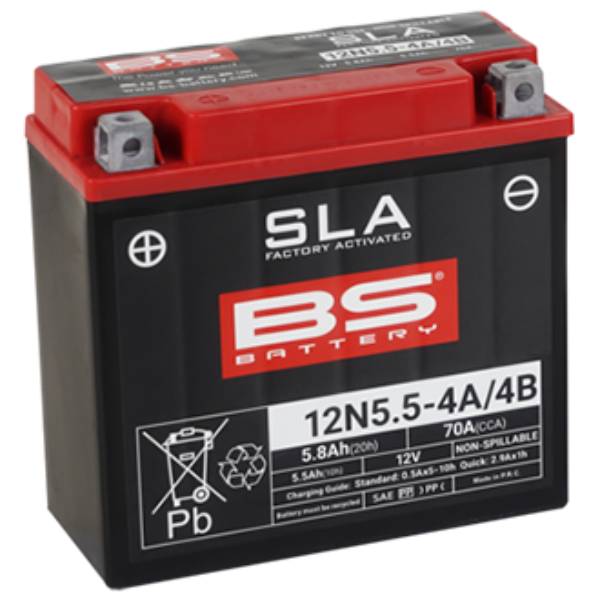 BS Battery 12N5.5-4A/4B (FA) SLA - Sealed & Activated
