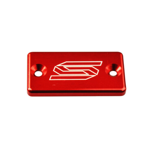 Scar Front Brake Reservoir Cover - Kawasaki/Suzuki/Yamaha Red color