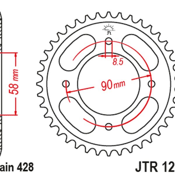 JT Rear sprocket JTR1231.36