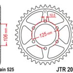 JT Rear Sprocket ZBK - Black Zinc JTR2014.48ZBK
