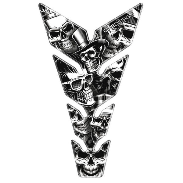 Puig Tank Pad Skull Party Black&White C/Black