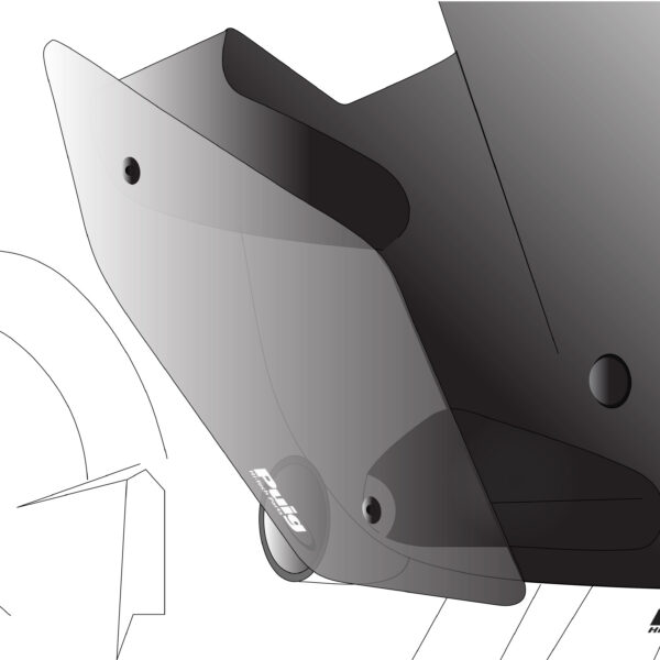Puig Downforce Naked Side Spoilers Yamaha Mt-07 21'- C/Red